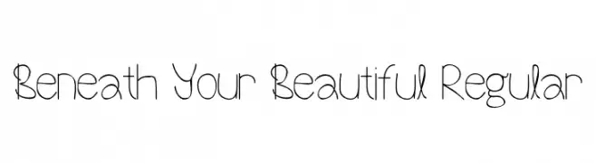Beneath Your Beautiful Regular  Frei Schriftart Herunterladen