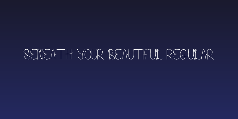 Beneath Your Beautiful Regular Social Header