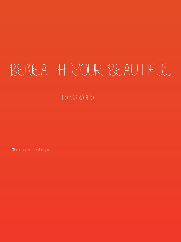 Beneath Your Beautiful Poster