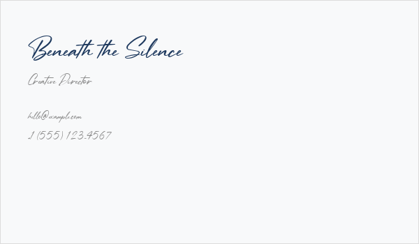 Beneath the Silence Business Card