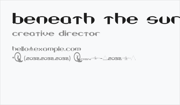 Beneath the Surface Business Card