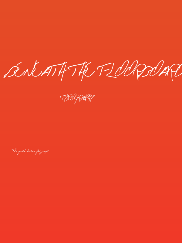 Beneath the floorboards Poster