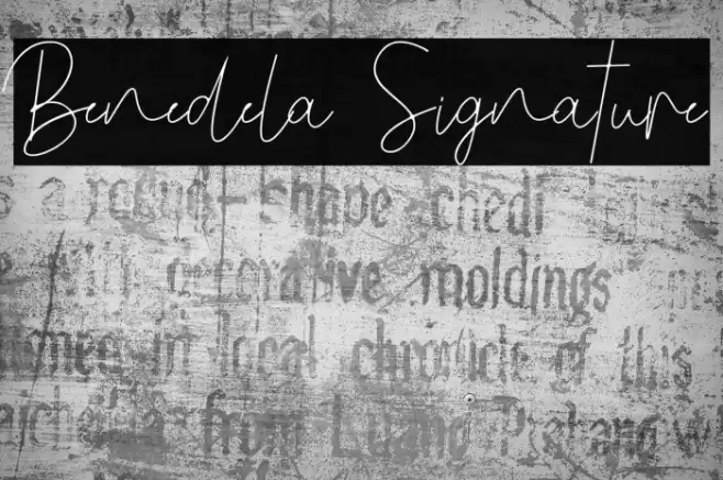 Benedela Signature Font examples