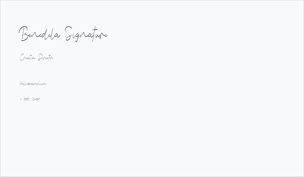 Benedela Signature Business Card