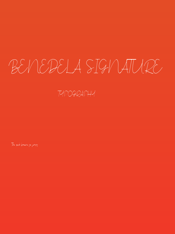 Benedela Signature Poster