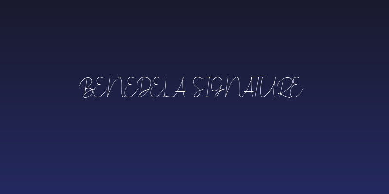 Benedela Signature Social Header