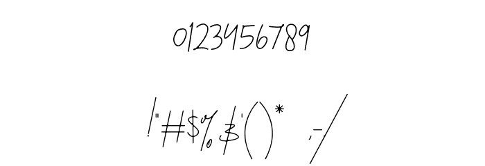 BenedelaSignature Font OTHER CHARS