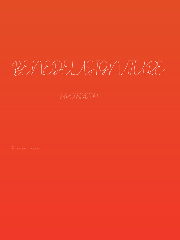 BenedelaSignature Poster