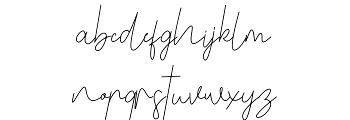 BenedelaSignature Font LOWERCASE