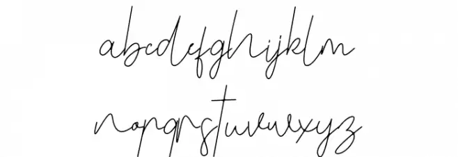 BenedelaSignature Font LOWERCASE