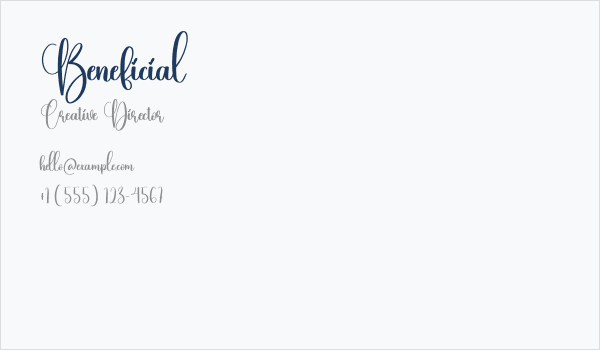 Beneficial Business Card