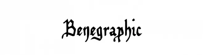 Benegraphic  font caratteri gratis