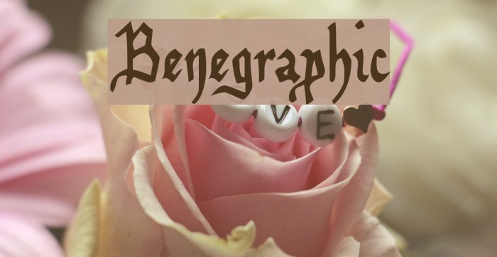 Benegraphic Font examples