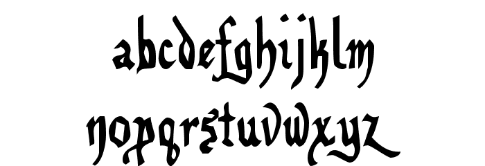 Benegraphic Font LOWERCASE