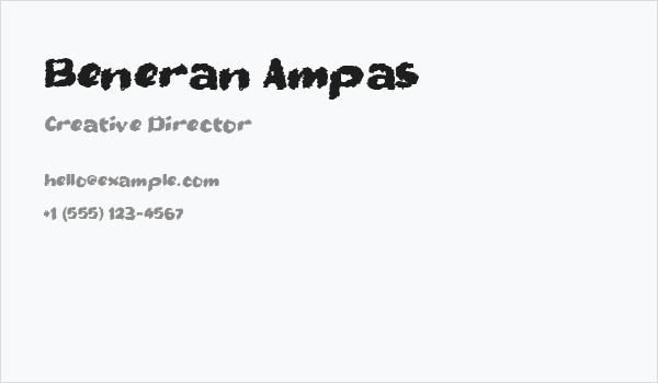 Beneran Ampas Business Card