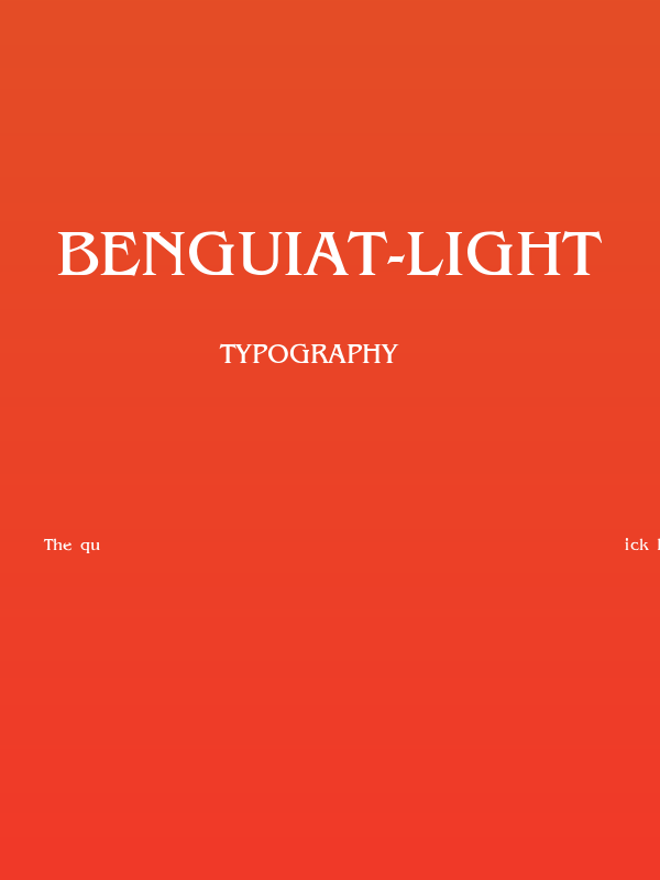 Benguiat-Light Poster