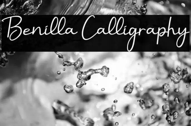 Benilla Calligraphy Font examples