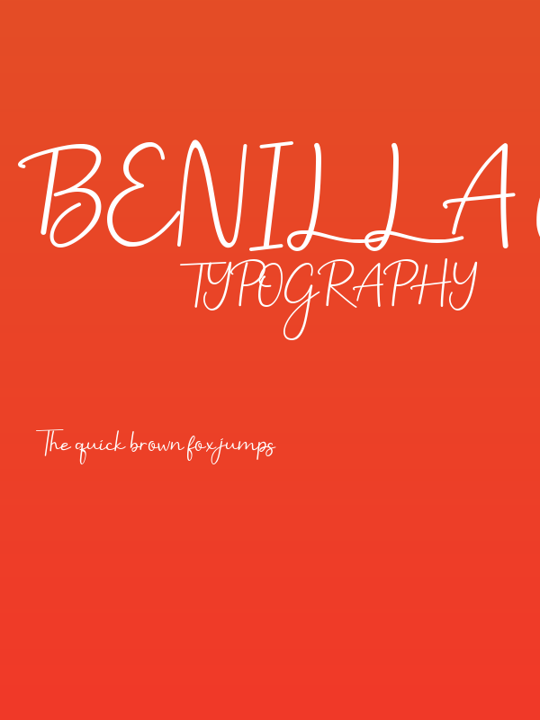 Benilla Calligraphy Poster