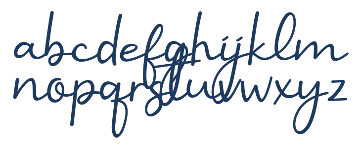 Benilla Calligraphy Lowercase