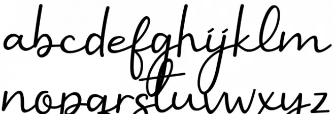 Benilla Calligraphy फ़ॉन्ट लोअरकेस