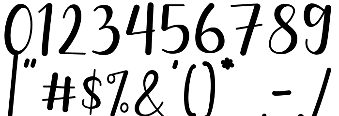 Benillia Font OTHER CHARS