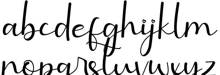 Benillia Font LOWERCASE