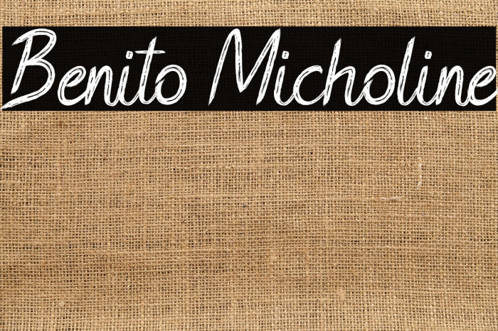 Benito Micholine Example 1