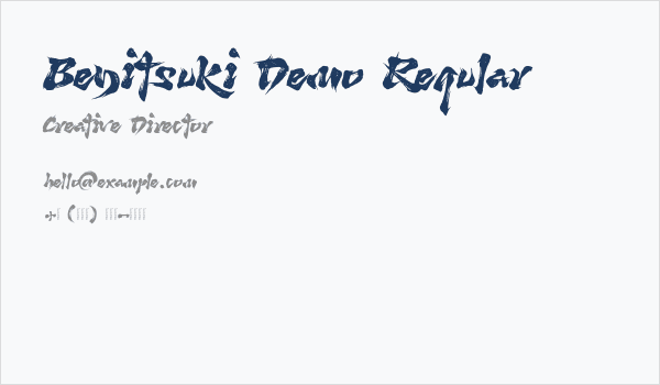 Benitsuki Demo Regular Business Card