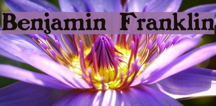 Benjamin Franklin Font examples
