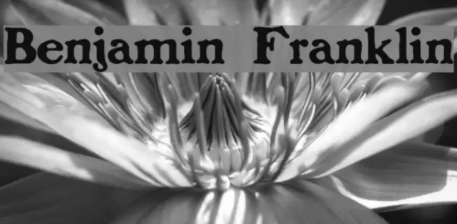 Benjamin Franklin Font examples