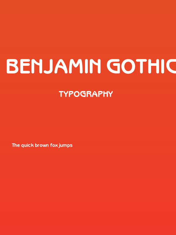 Benjamin Gothic Poster