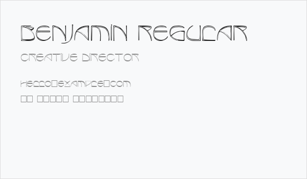 Benjamin Regular Business Card