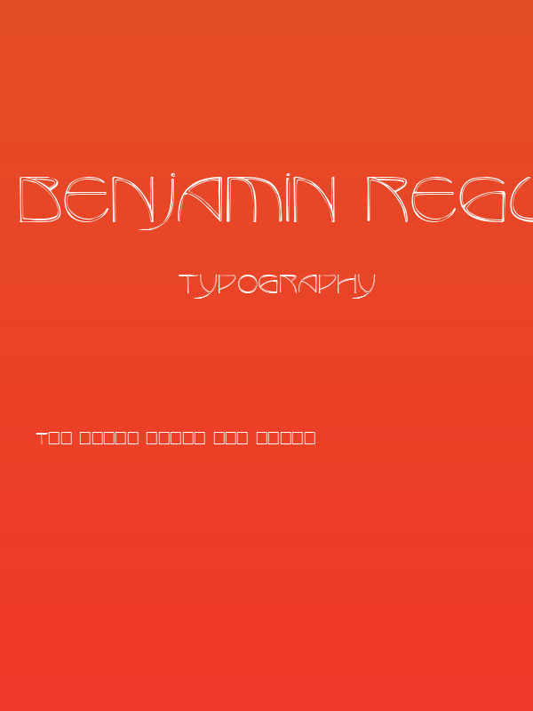 Benjamin Regular Poster