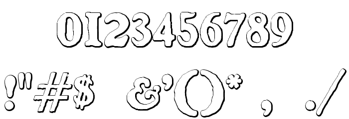 BenjaminFranklin Beveled Font OTHER CHARS