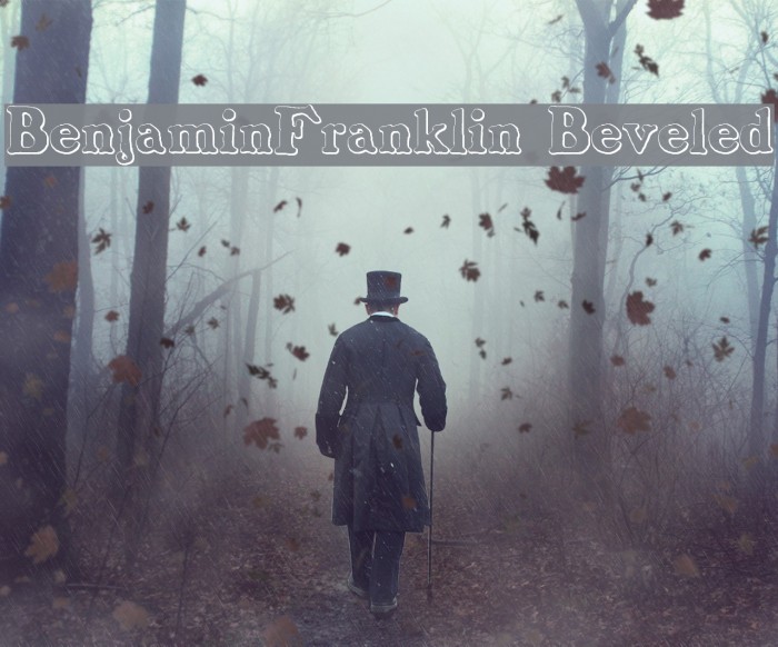 BenjaminFranklin Beveled Font examples
