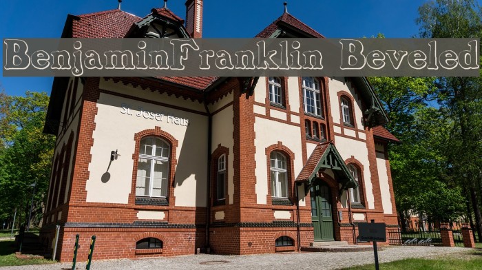 BenjaminFranklin Beveled Font examples