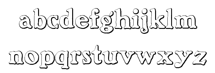 BenjaminFranklin Beveled Font LOWERCASE