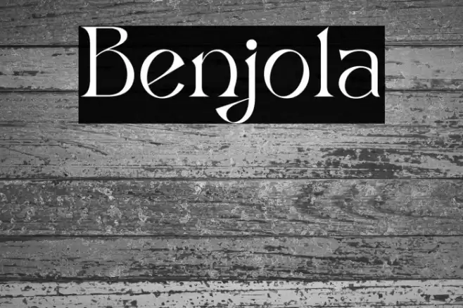 Benjola Font examples