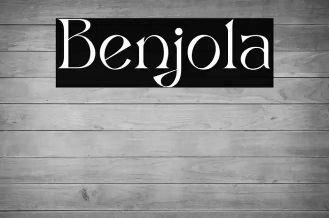 Benjola Font examples