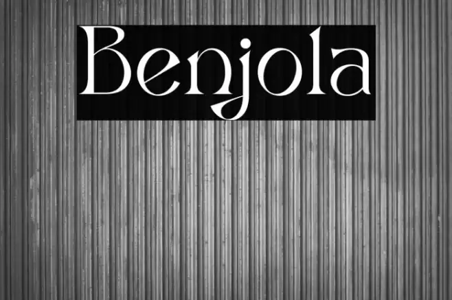 Benjola Font examples