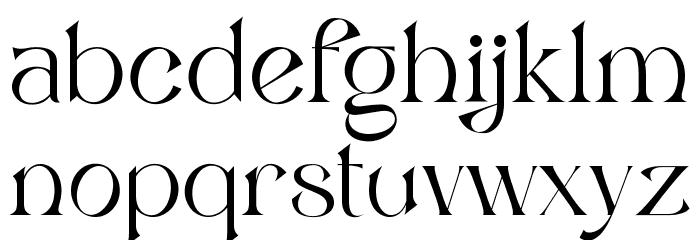 Benjola Font LOWERCASE