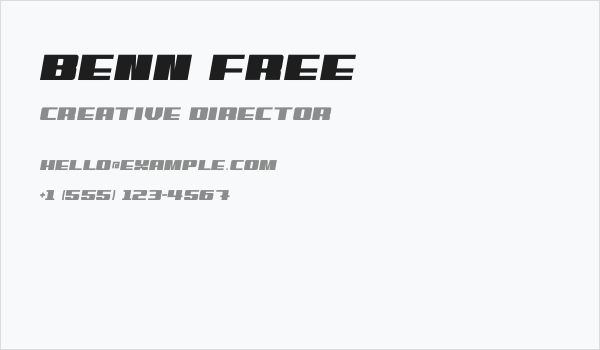 Benn Free Business Card