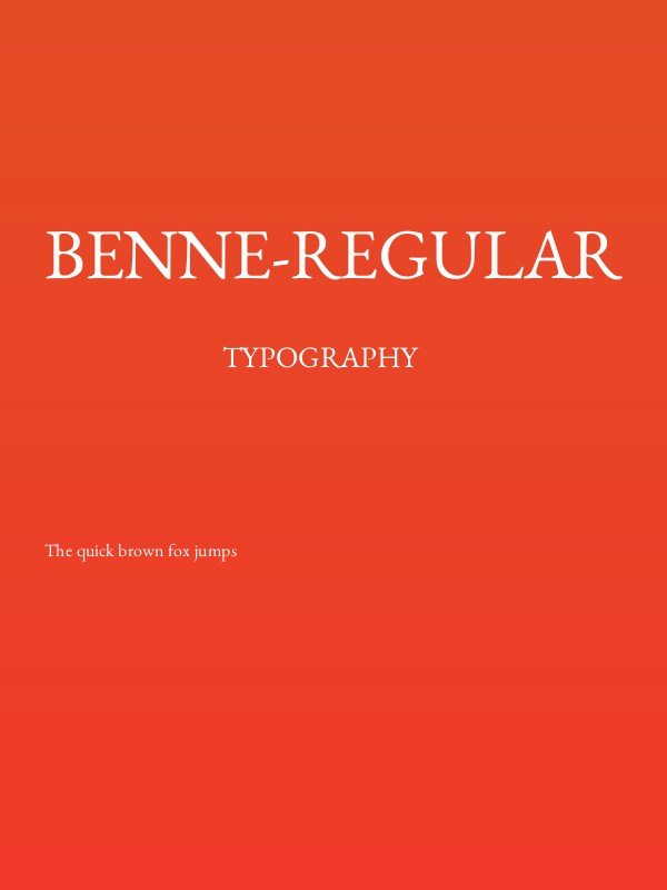 Benne-Regular Poster
