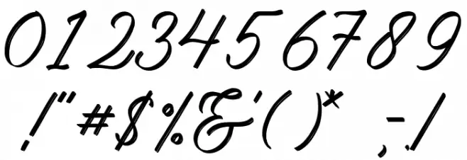 Bennington Glow Demo Version Font OTHER CHARS