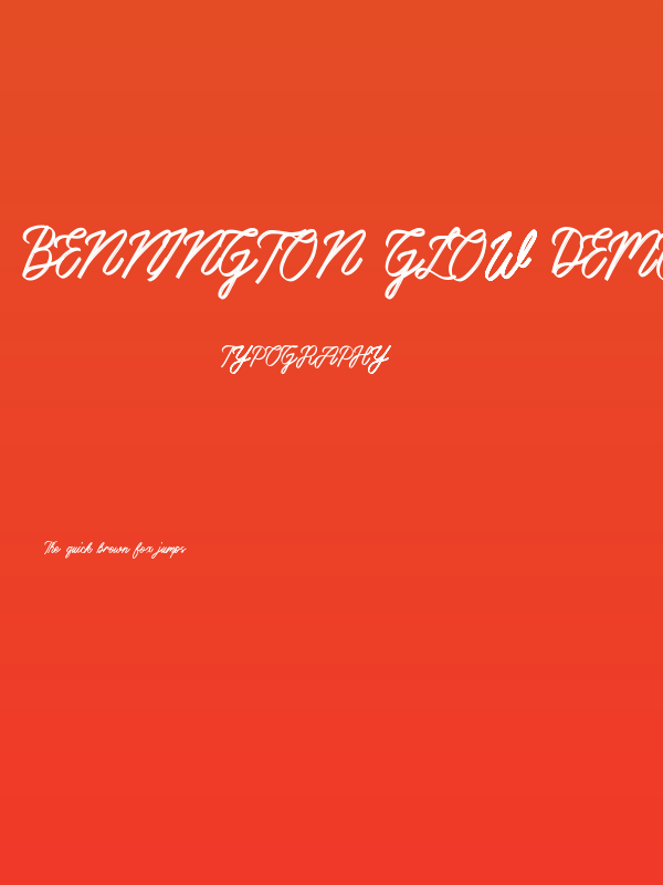 Bennington Glow Demo Version Poster