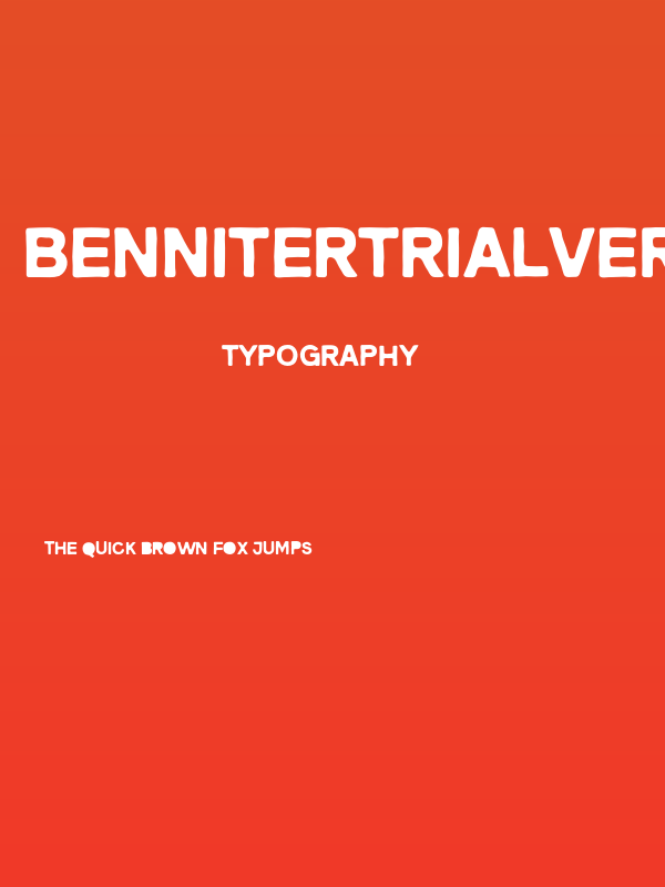 BenniterTrialVersion-Regular Poster