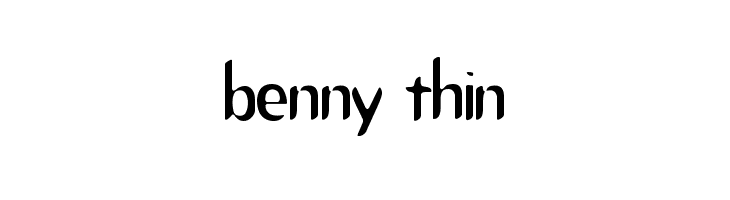 Benny Thin  Frei Schriftart Herunterladen