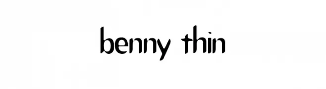 Benny Thin  नि: शुल्क फ़ॉन्ट्स डाउनलोड