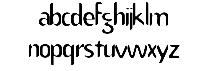 Benny Thin Font LOWERCASE