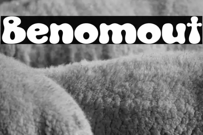 Benomout Font examples